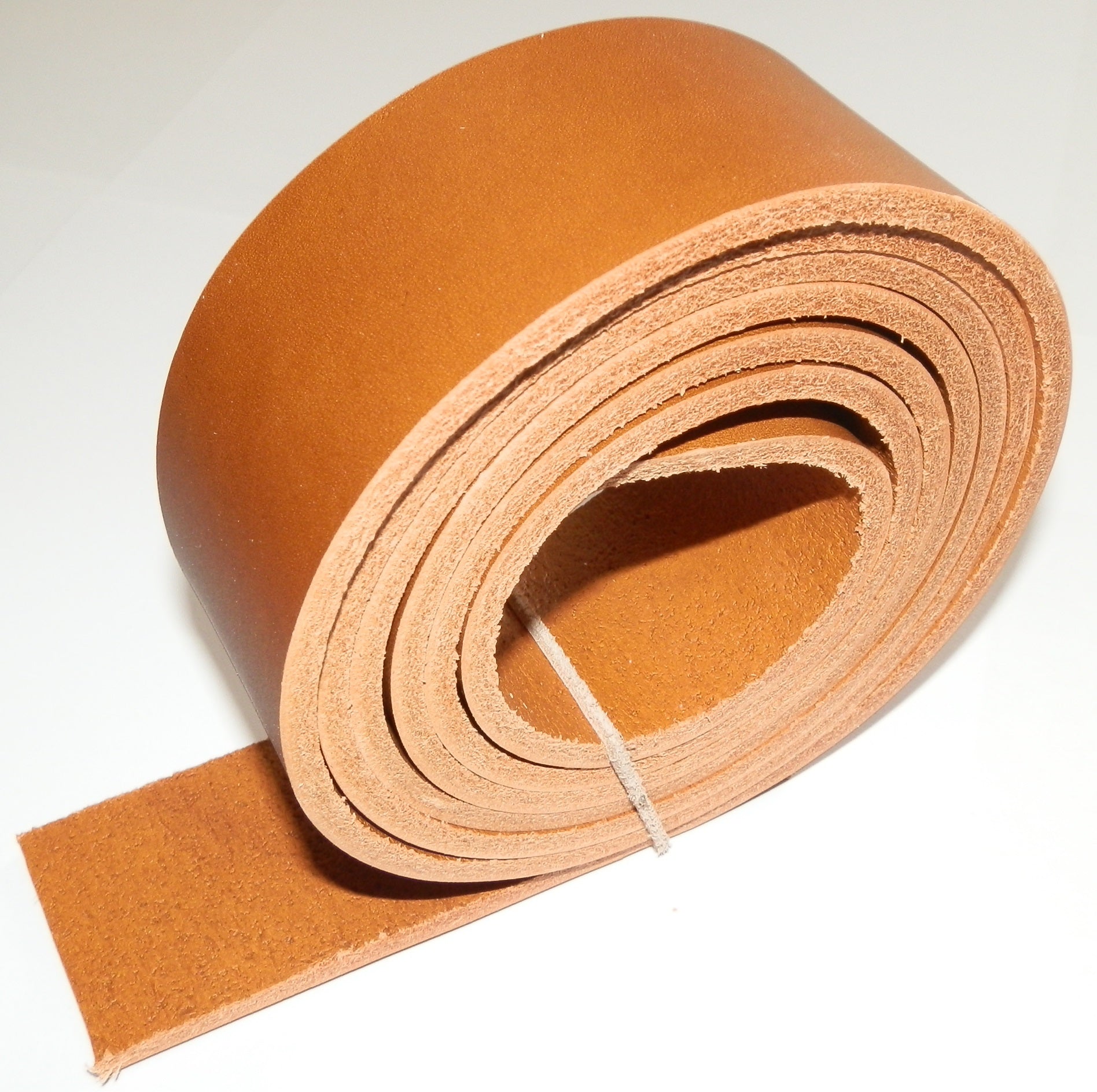 3.5mm Thick Veg Tan Quality Belgian Leather Belt Straps - Blanks 140cm + Long