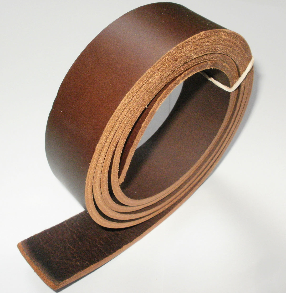 3.5mm Thick Italian Brown Veg Tan Leather Belt Straps Blanks