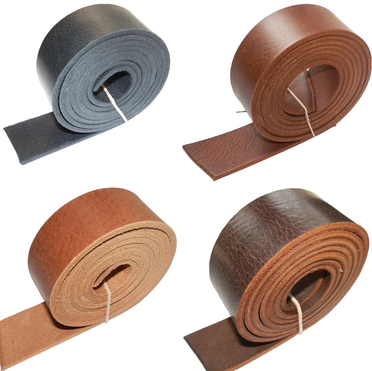 3.5mm Thick Italian Grainy Veg Tan Leather Belt Straps Brown 140cm 55" inch