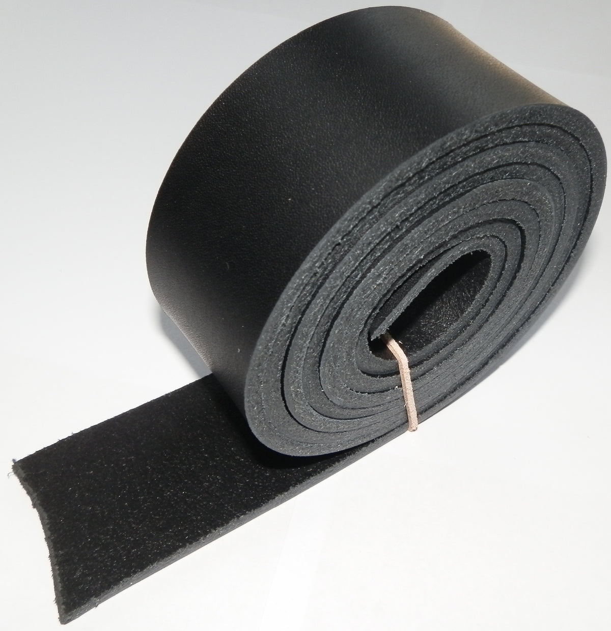 3.5mm Thick Italian Black Veg Tan Leather Belt Straps Blanks