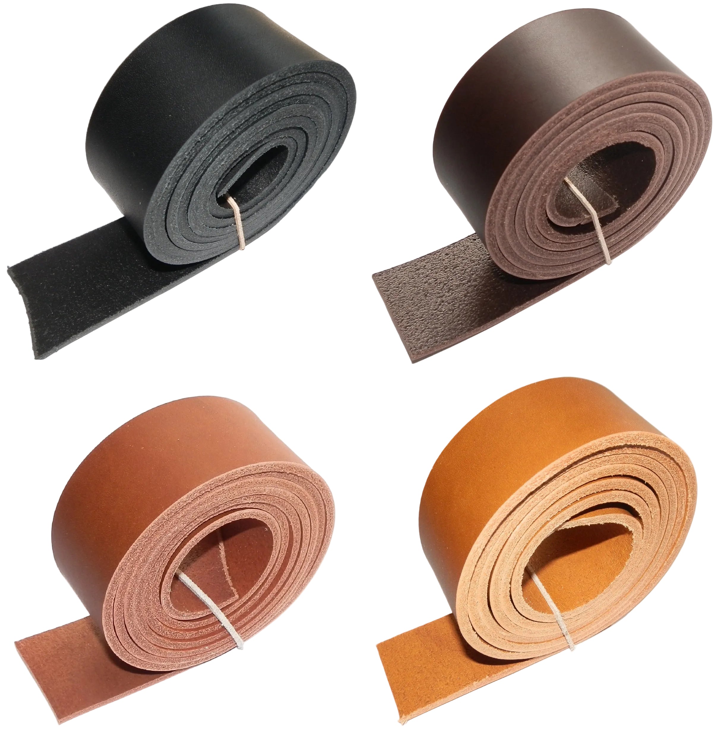 3.5mm Thick Veg Tan Quality Belgian Leather Belt Straps - Blanks 140cm + Long