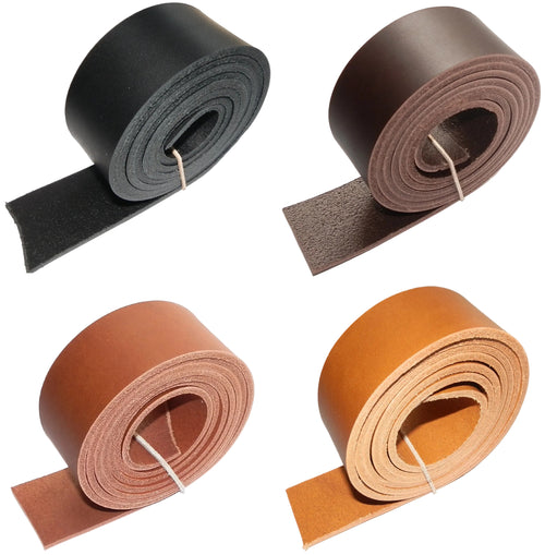 3.5mm Thick Veg Tan Quality Belgian Leather Belt Straps - Blanks