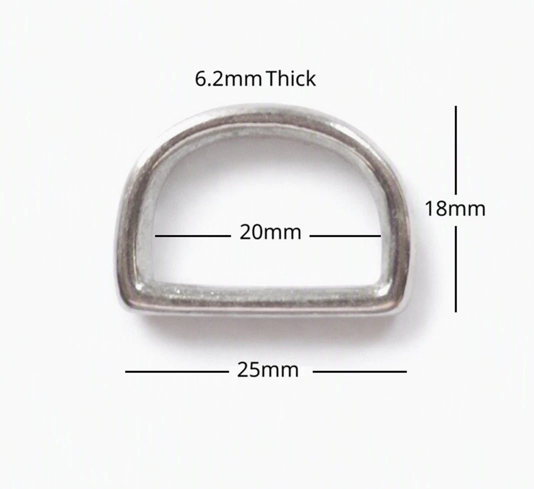 Heavy Solid Brass Nickle Plated Belt Loop 20mm - 3/4" inch
