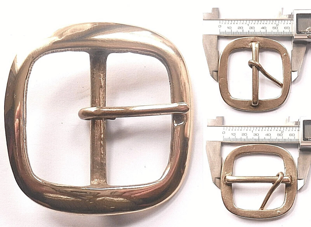 Solid Brass Round / Oval Buckle 45mm - 1 3/4" inch Wide - Belt Buckle