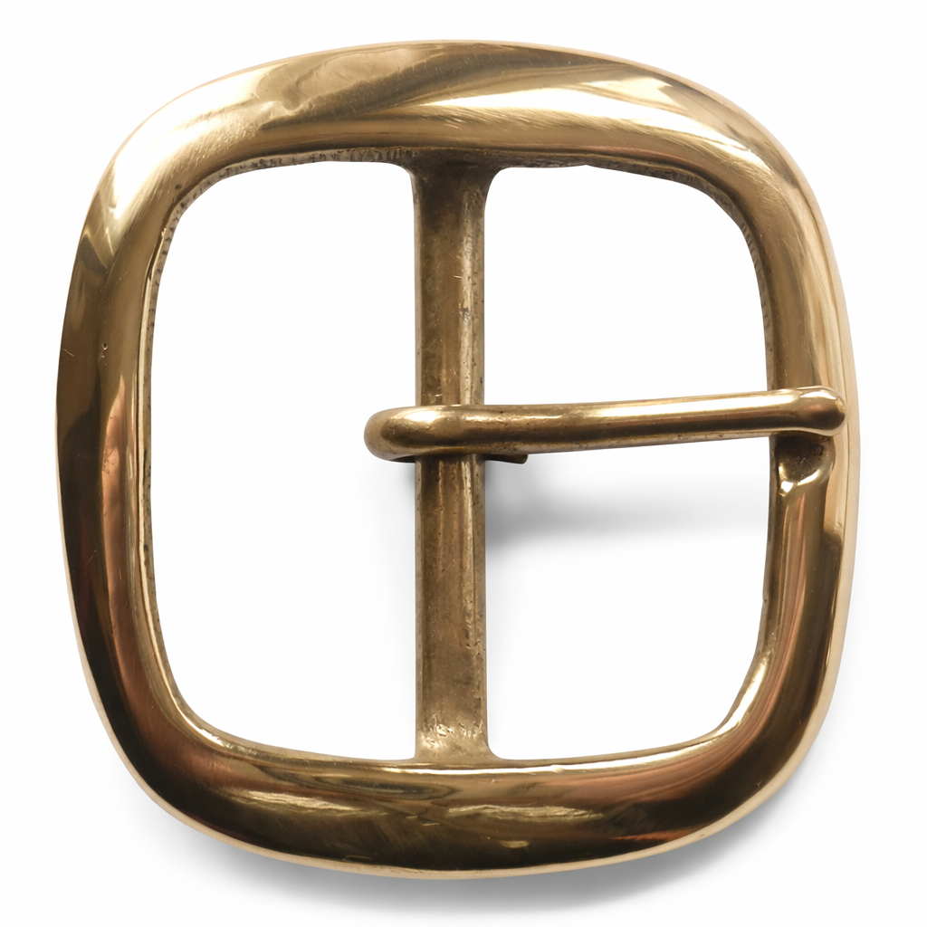 Solid Brass Round / Oval Buckle 45mm - 1 3/4" inch Wide - Belt Buckle