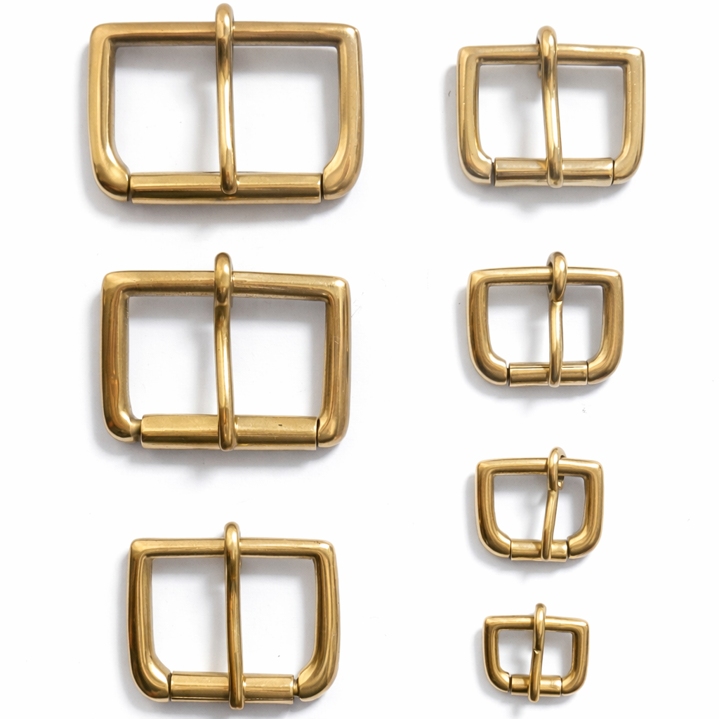 Solid Cast Brass Single Roller Napa Buckle 5 Sizes 2" - 1" inch