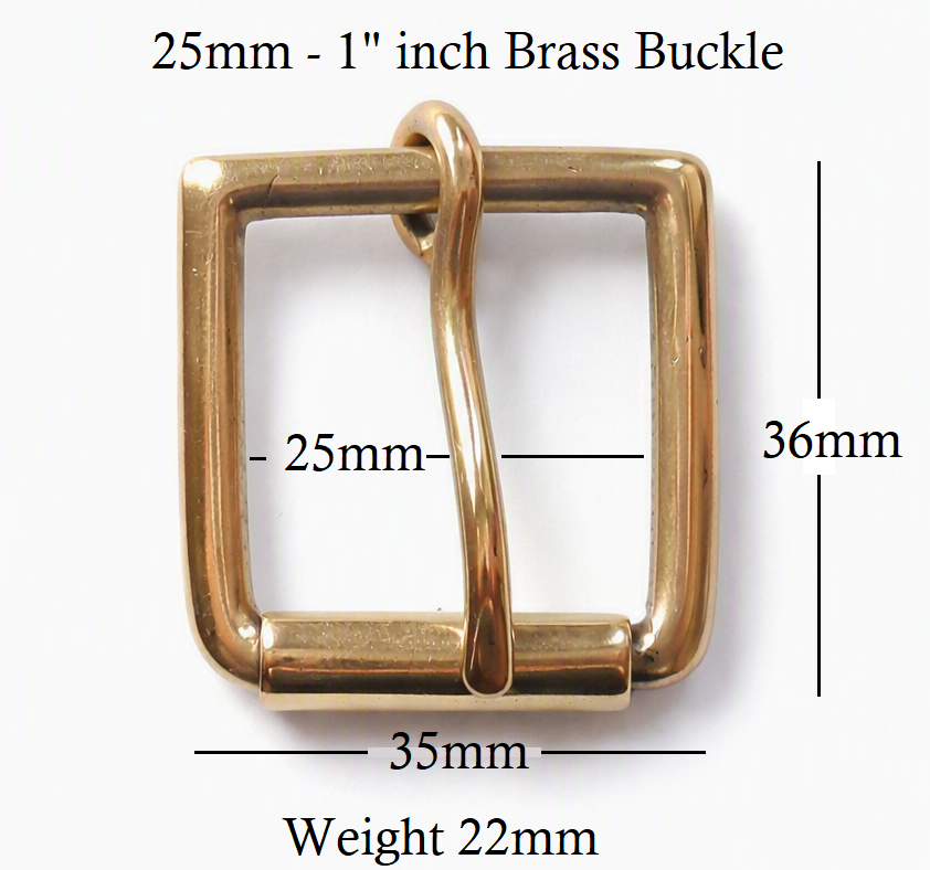 25mm - 1" inch cast brass roller napa buckle