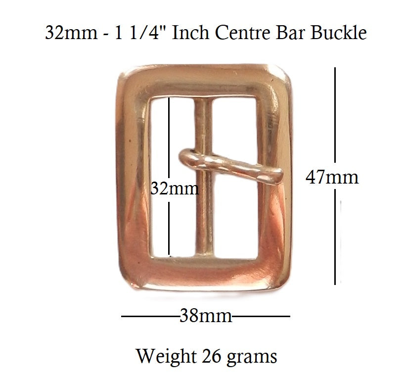 Solid Cast Brass Full Belt Buckle Rectangular 5 Sizes
