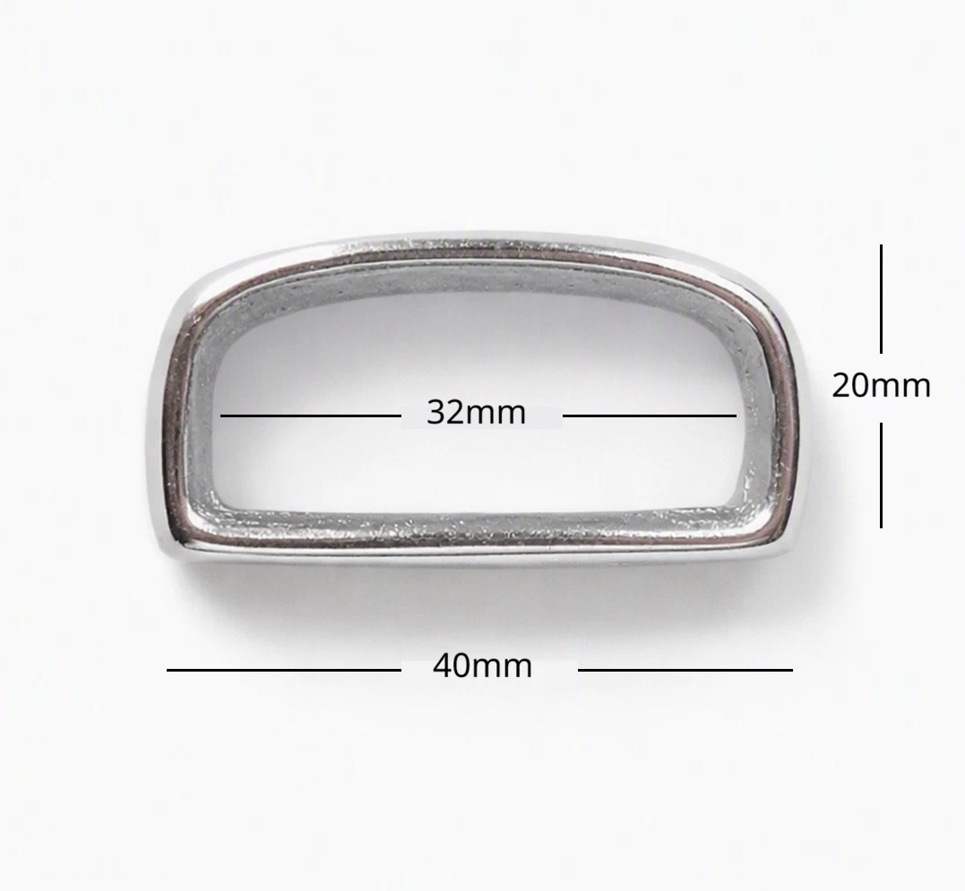 Heavy Solid Brass Nickle Plated Belt Loop 32mm - 1 1/4" Inch