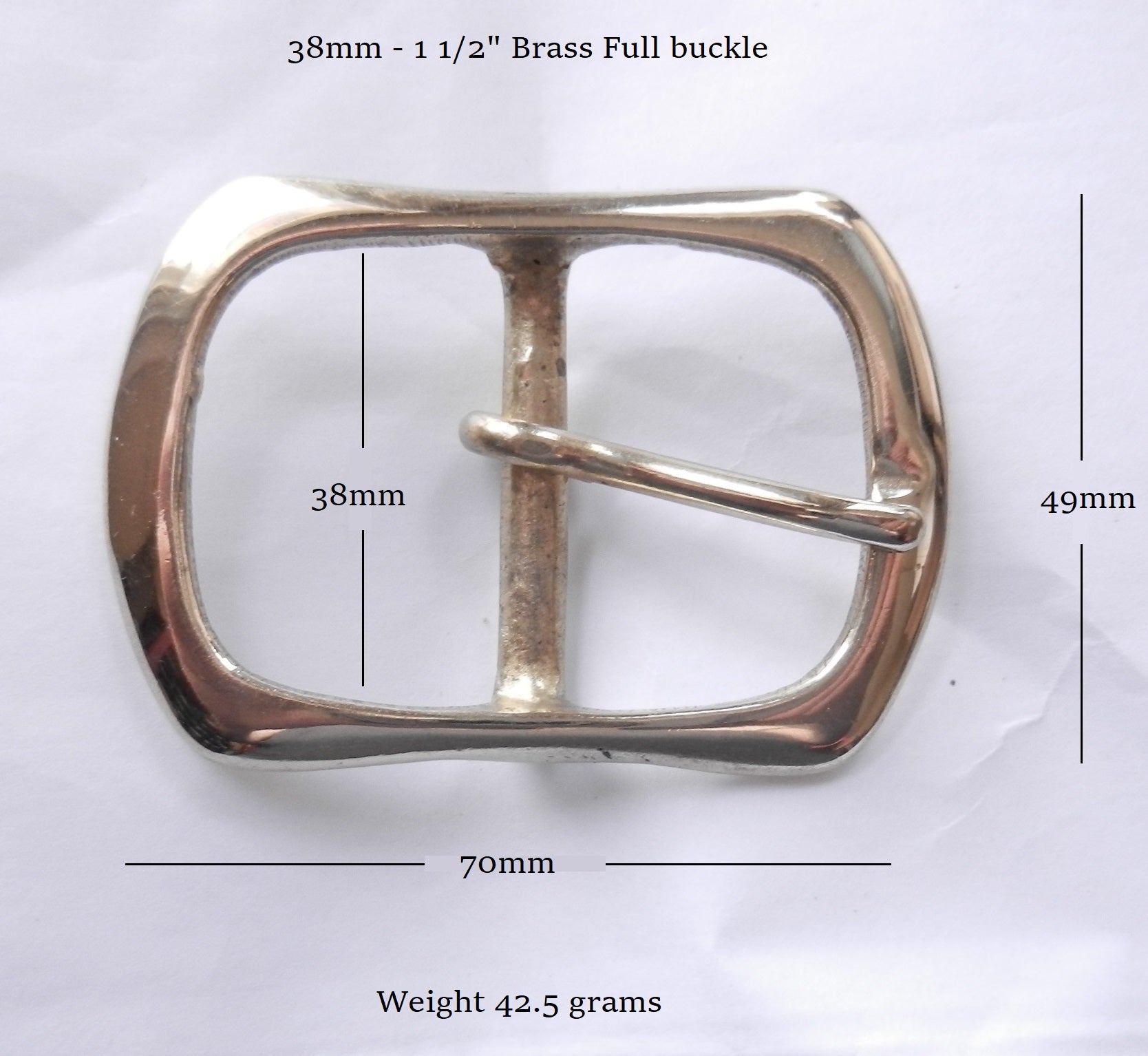 38mm Brass Full Styled Shape Buckle