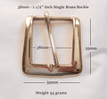 38mm - 1 1/2"Inch Brass Single Buckle
