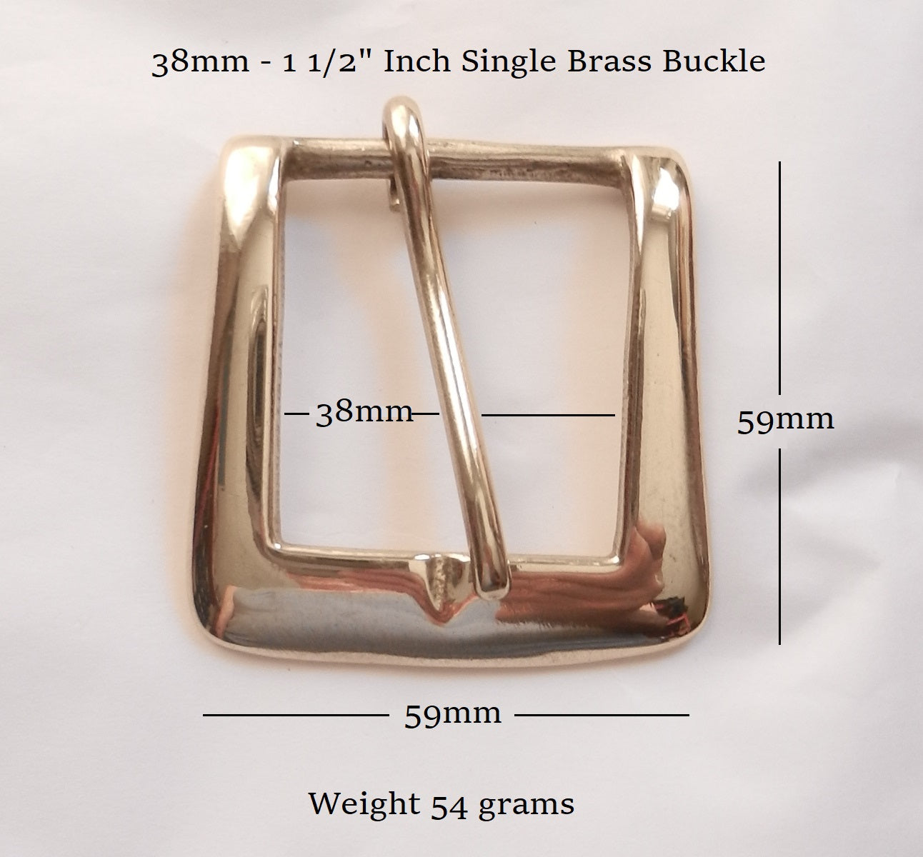38mm - 1 1/2"Inch Brass Single Buckle