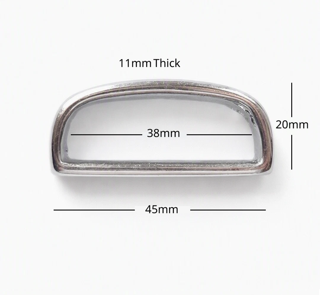 Heavy Solid Brass Nickle Plated Belt Loop 38mm - 1 1/2" Inch