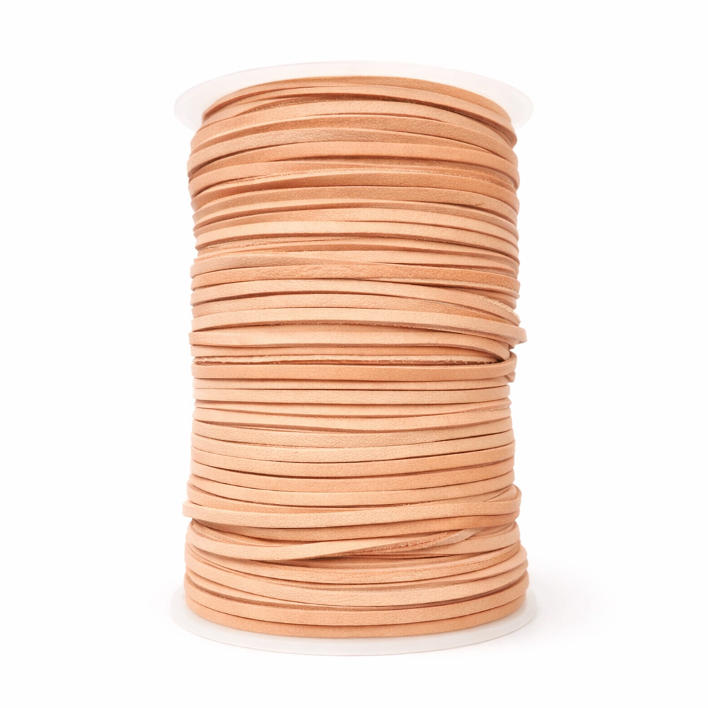 3mm Thick Cowhide Flat Leather Cord Thong Lace