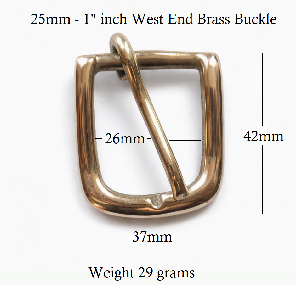 25mm - 1" inch brass West End buckle