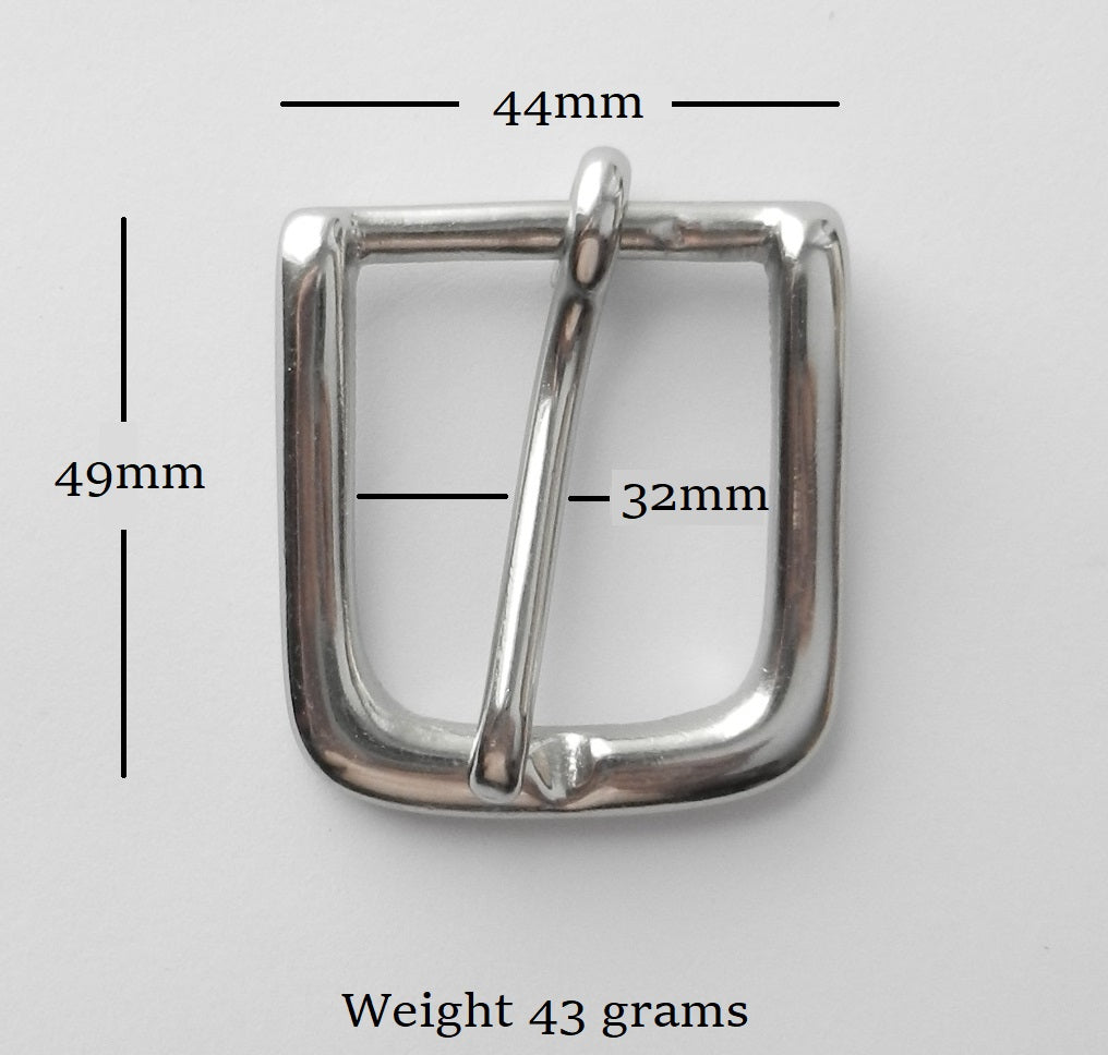 West End Buckle Solid Brass Belt Buckle Nickel Plated 32mm - 1 1/4" Inch