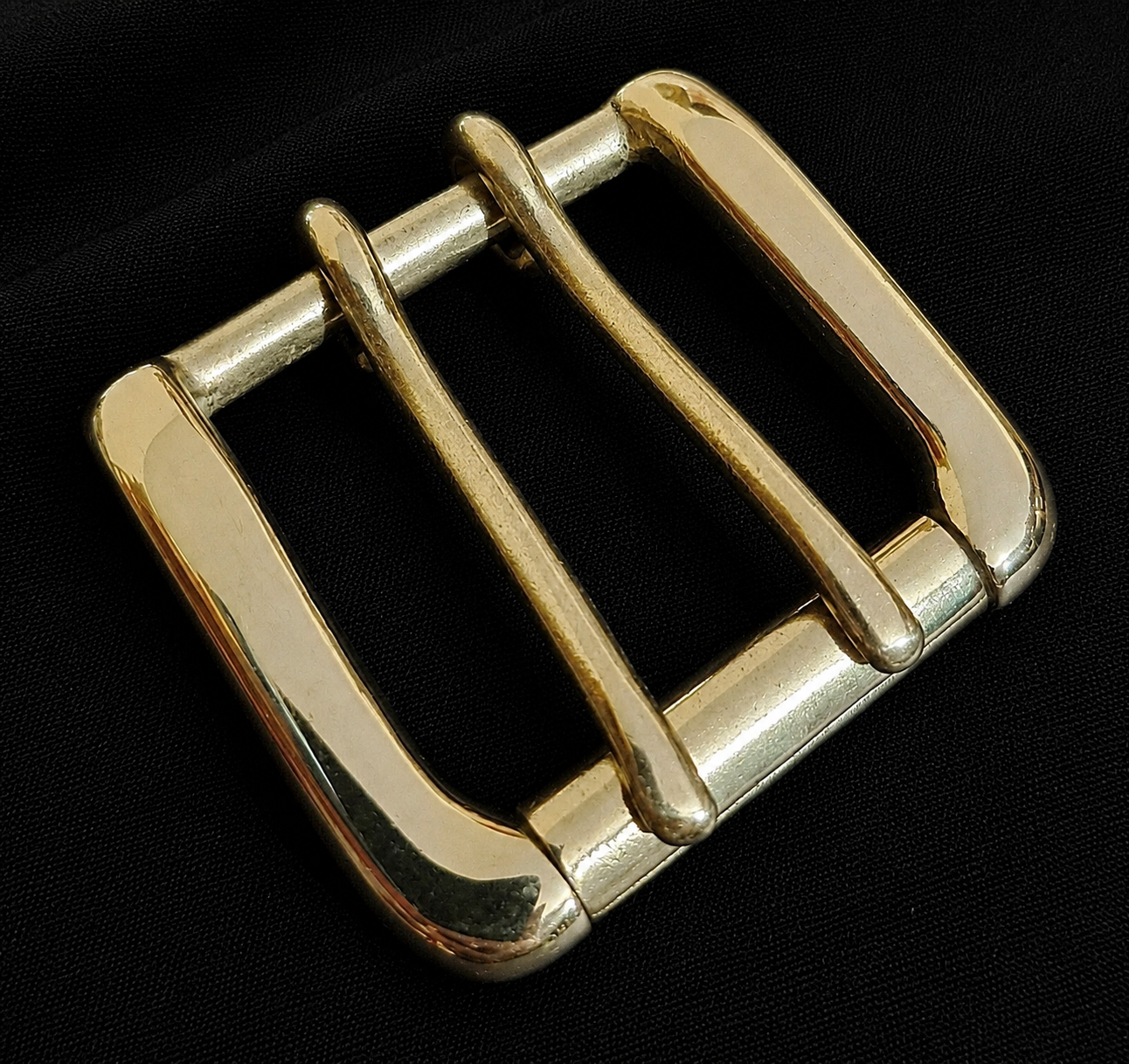 DOUBLE PRONG ROLLER BUCKLE 1.5" - 38mm 2 "- 50mm Brass or Nickel