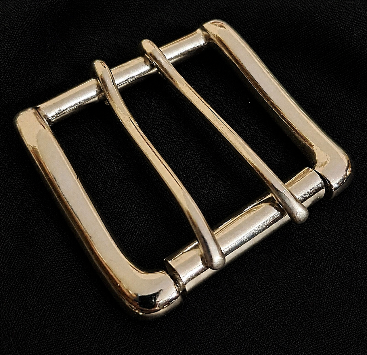 DOUBLE PRONG ROLLER BUCKLE 1.5" - 38mm 2 "- 50mm Brass or Nickel