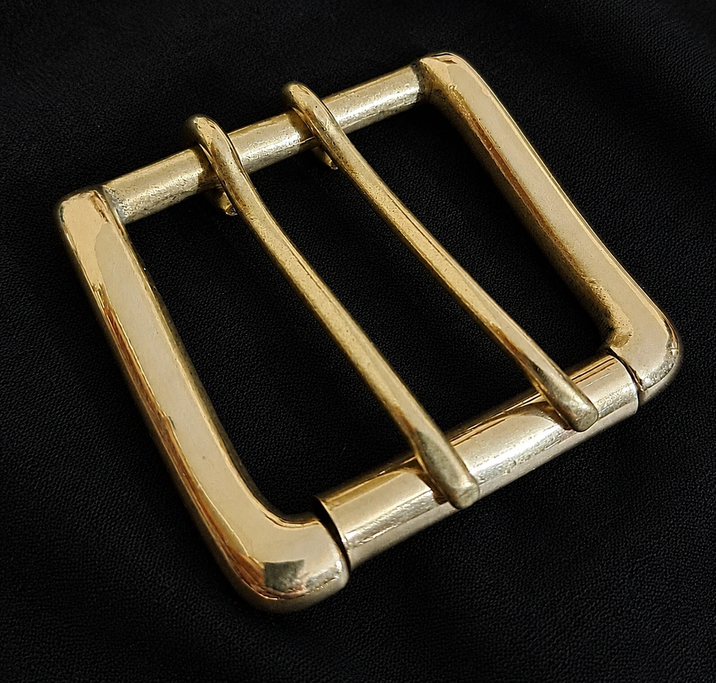 DOUBLE PRONG ROLLER BUCKLE 1.5" - 38mm 2 "- 50mm Brass or Nickel