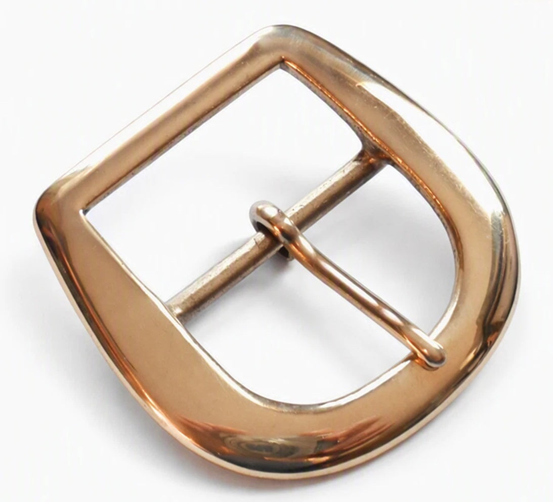 Solid Cast Brass  Horseshoe Full Belt Buckle 1 3/4" - 45mm