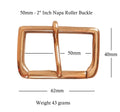 Solid Cast Brass Single Roller Napa Buckle 50mm - 2" inch