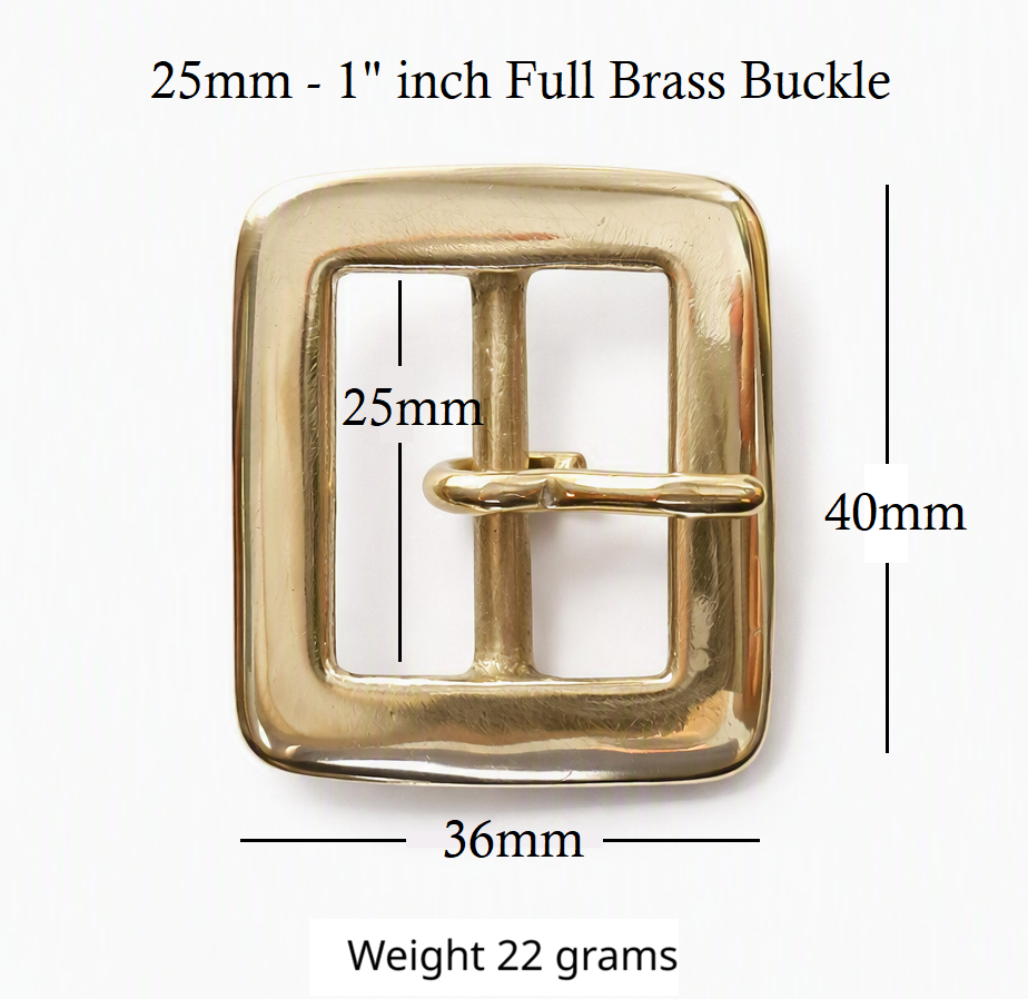 25mm - 1" Brass Buckle - Solid Brass Buckles in Different Shapes & Styles
