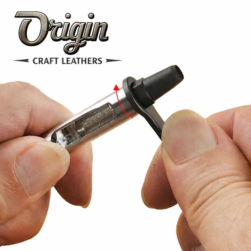 Mini Leather Hole Punch Tool Kit – 6 Sizes Interchangeable Tubes 2mm – 4.8mm