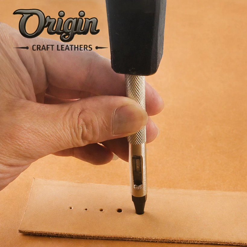 Mini Leather Hole Punch Tool Kit – 6 Sizes Interchangeable Tubes 2mm – 4.8mm