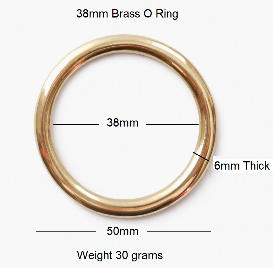38mm Solid Brass O Rings Round Circle Loops