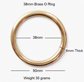 38mm Solid Brass O Rings Round Circle Loops