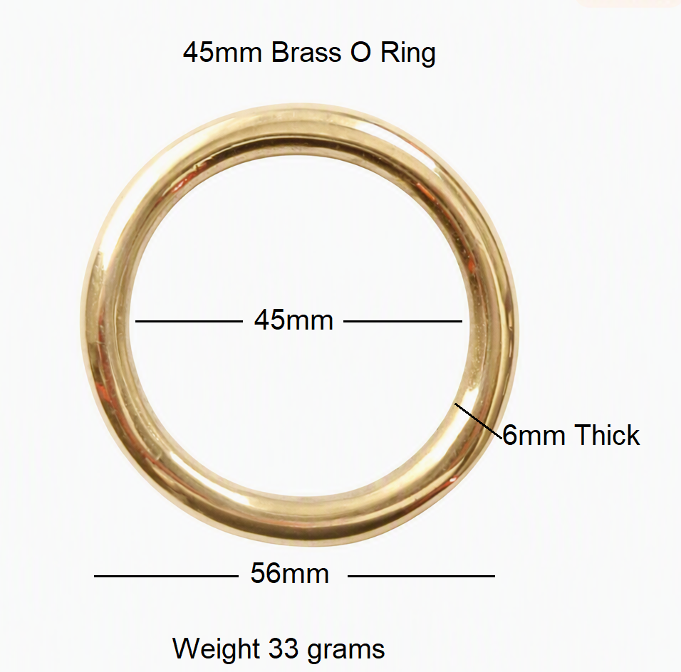 45mm Solid Brass O Rings Round Circle Loops