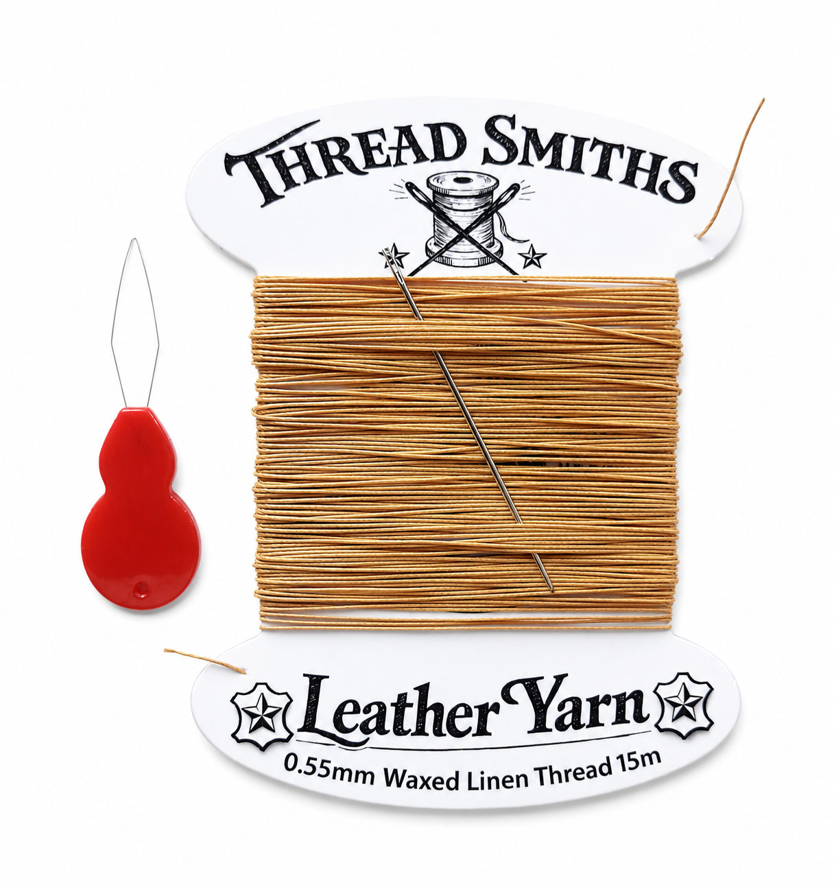 Share
0.55mm Waxed Linen Flax Fine Thread 15m Camel