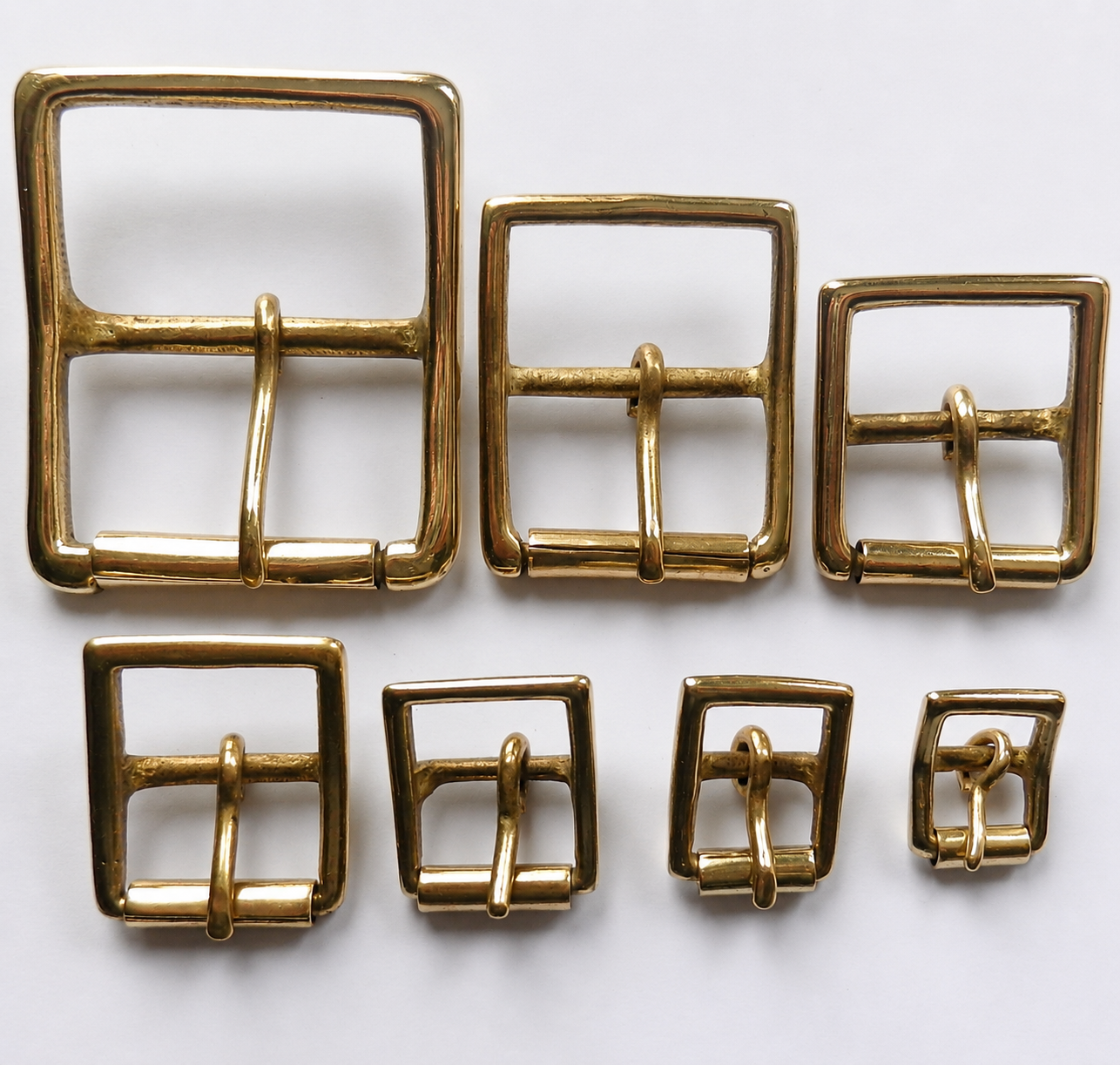 Brass Full Roller Military Style Belt Buckle 7 Sizes 