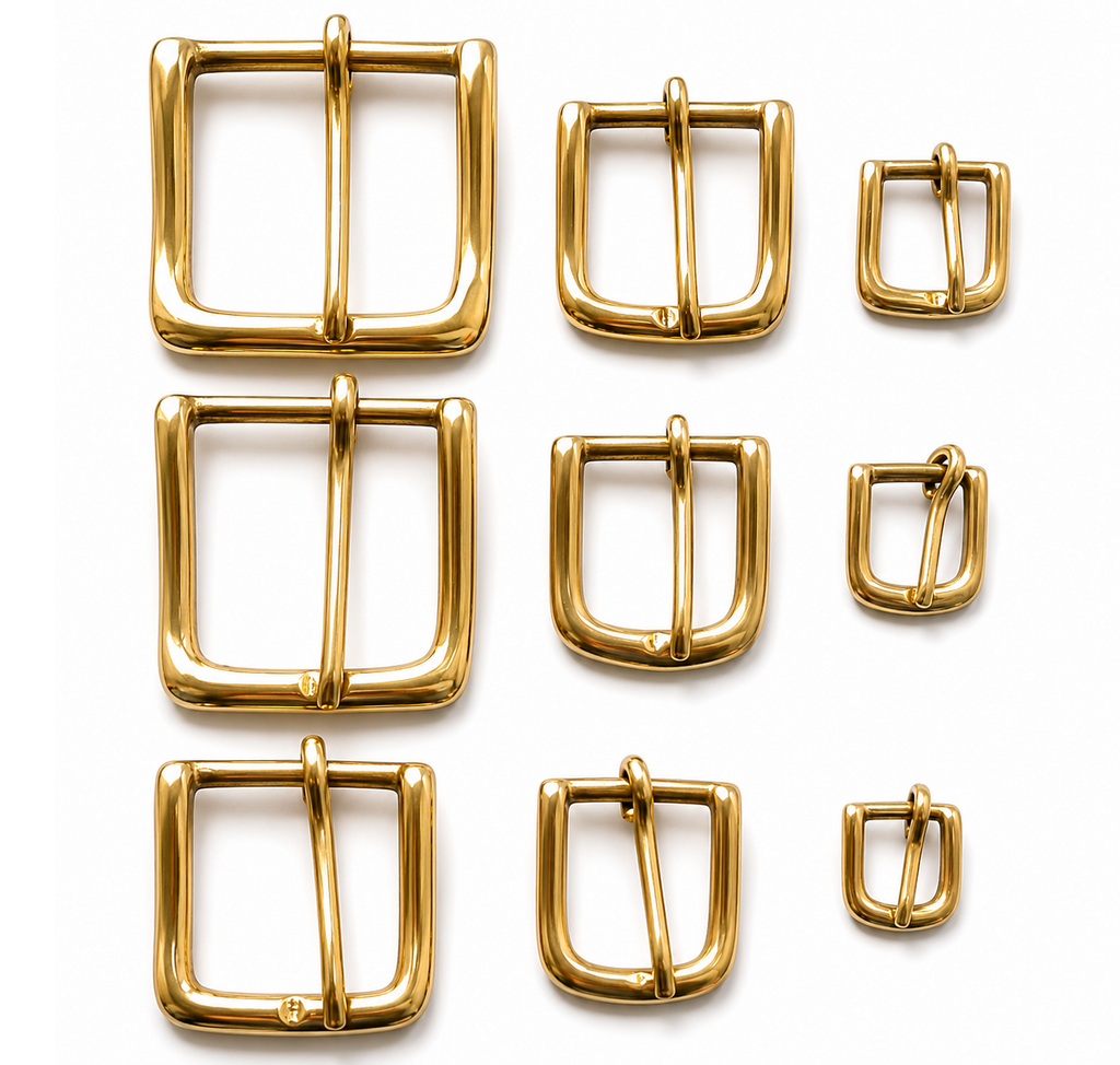West End Buckle Solid Brass Belt Buckle 9 Sizes - 0.5" - 2" inch