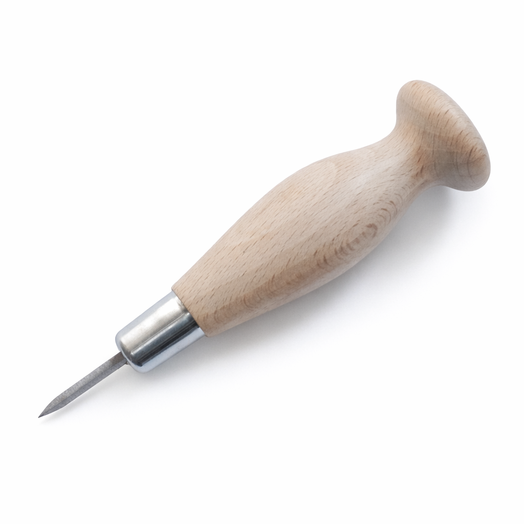 Leather Stitching Awl - Diamond Tipped - John James Blade - Wooden Handles