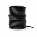 3mm Thick Cowhide Braided Round Leather Cord