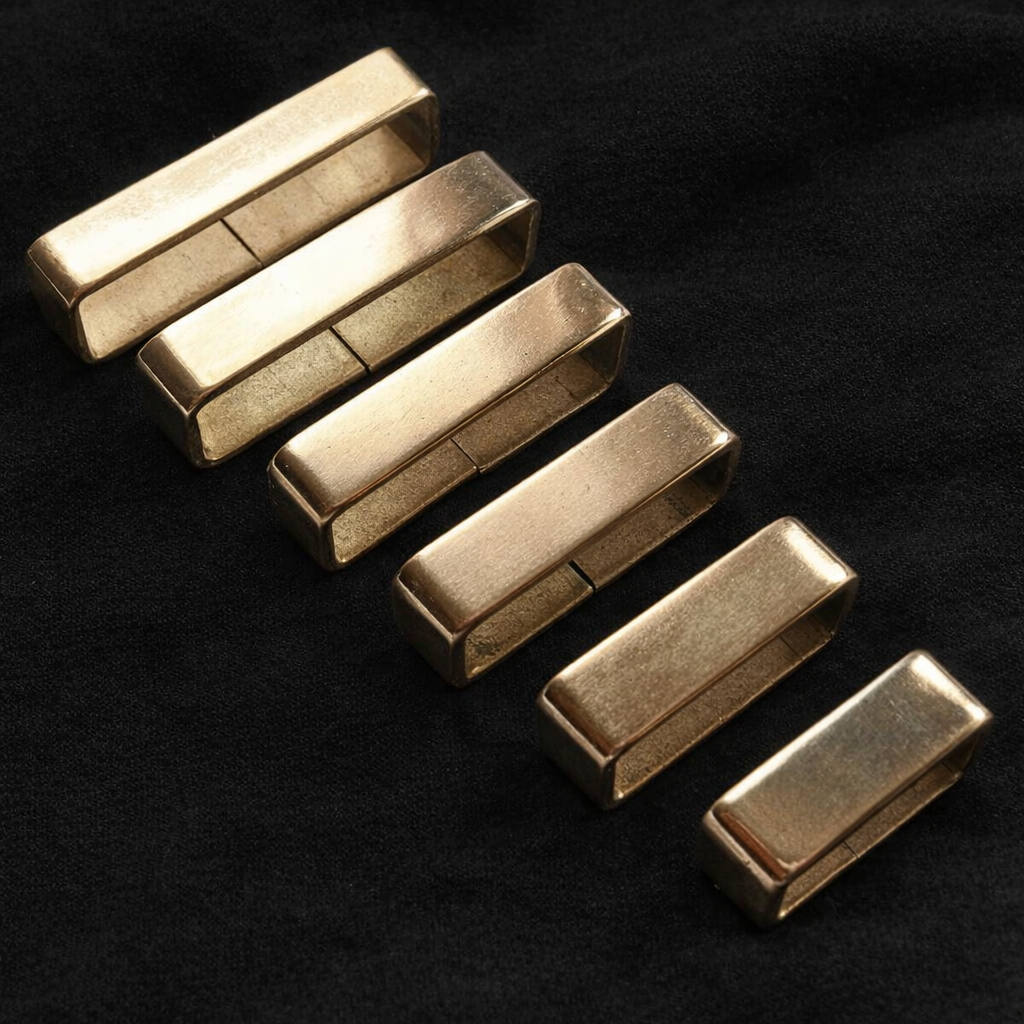 Brass Sheet Flat Belt Loops 2 inch - 3/4 inch - 50mm - 20mm 6 Sizes