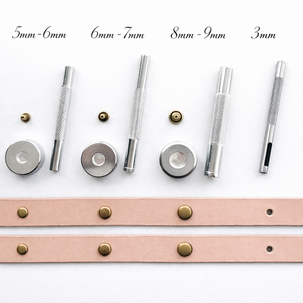 Double Cap Rivet Fixing Tool For Leather - 3mm Hole Punch