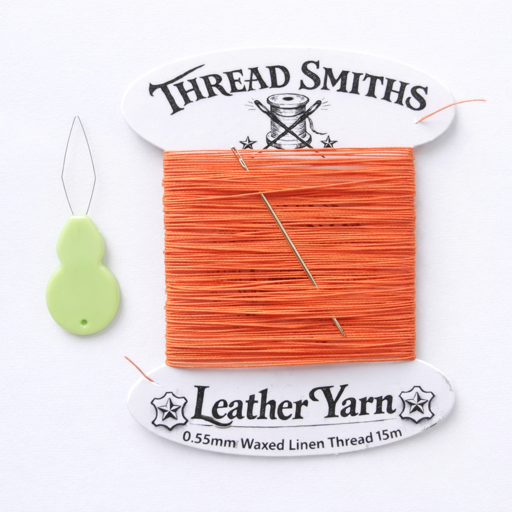 Share
0.55mm Waxed Linen Flax Fine Thread 15m Orange