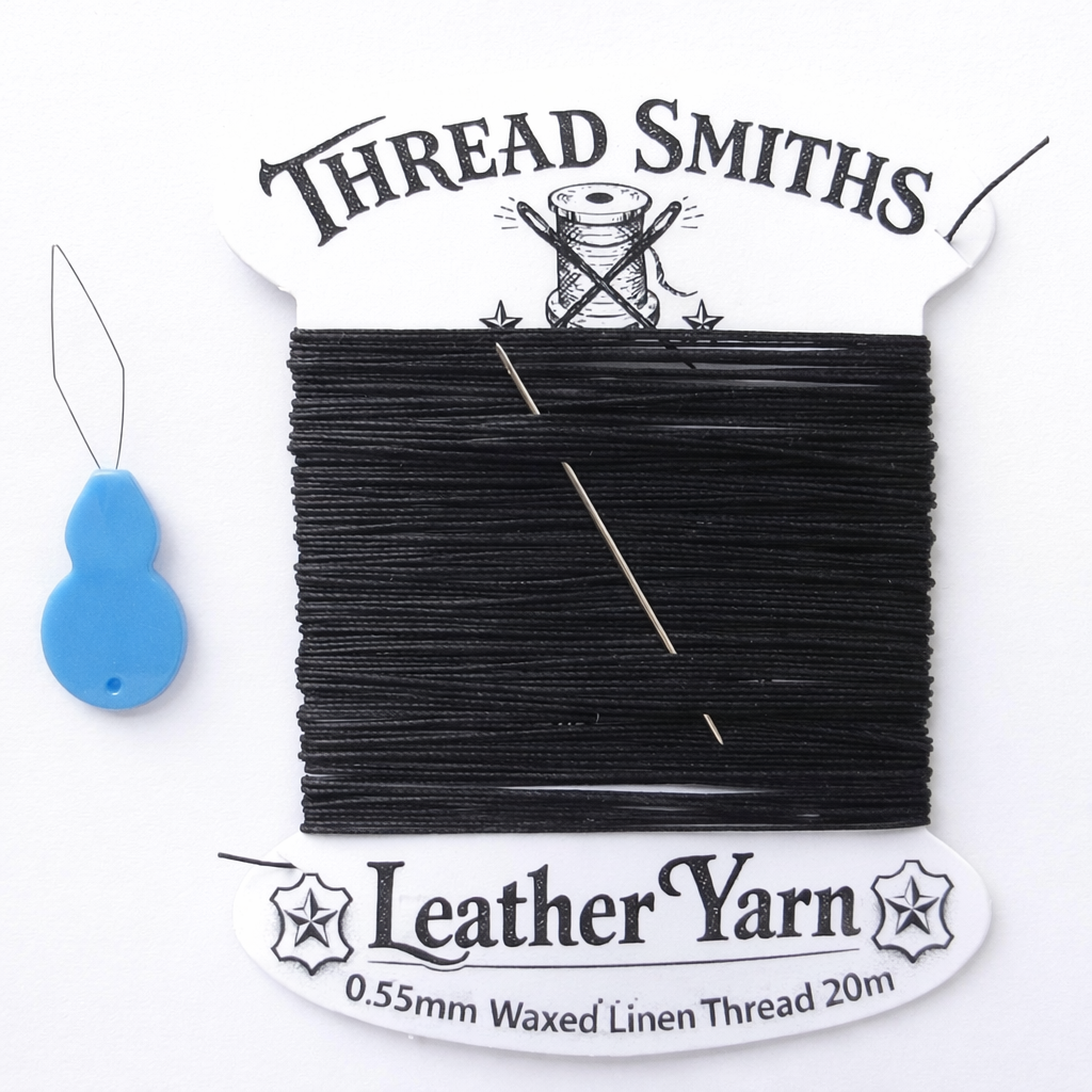 Share
0.55mm Waxed Linen Flax Fine Thread 20m Black