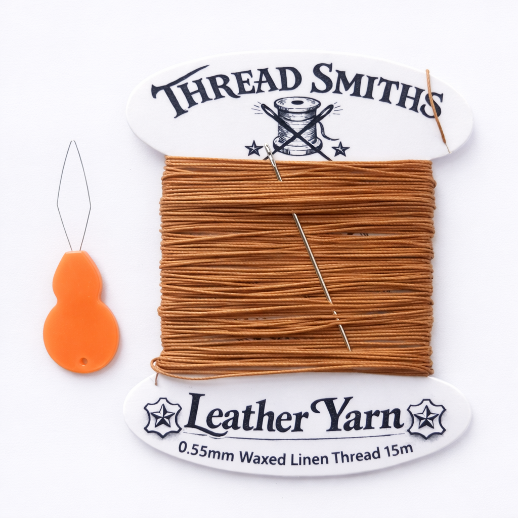 Share
0.55mm Waxed Linen Flax Fine Thread 15m Light Brown