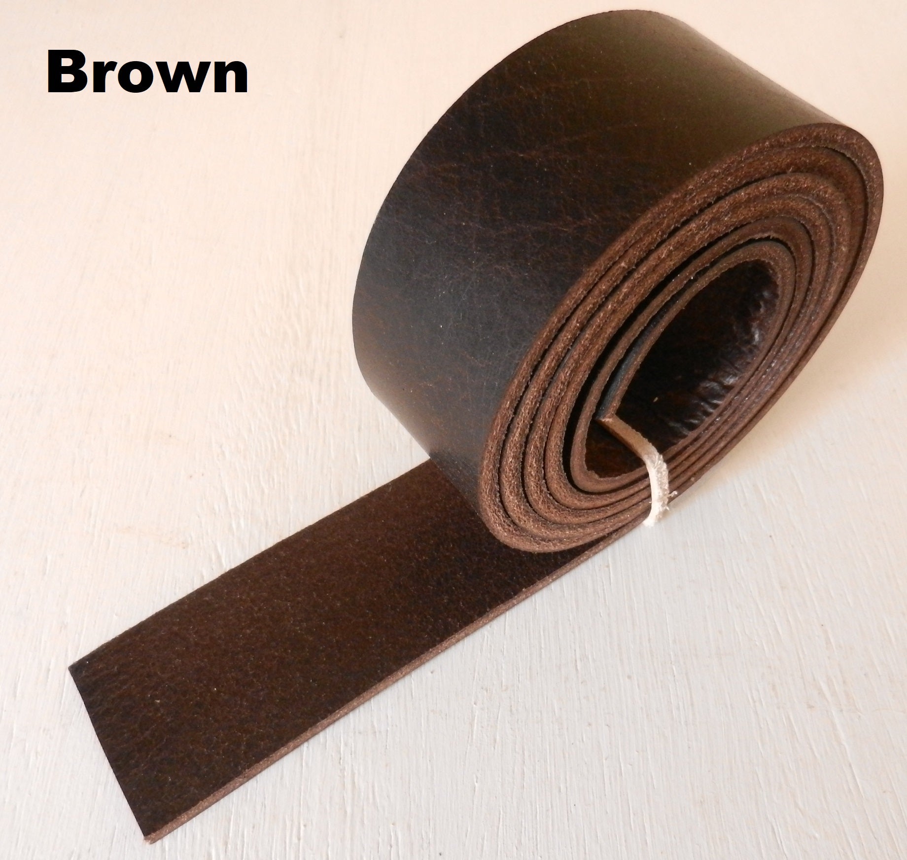 3.5mm Thick Buffalo Butt Veg Tan Leather Belt Straps 132cm - 52" Inches Long