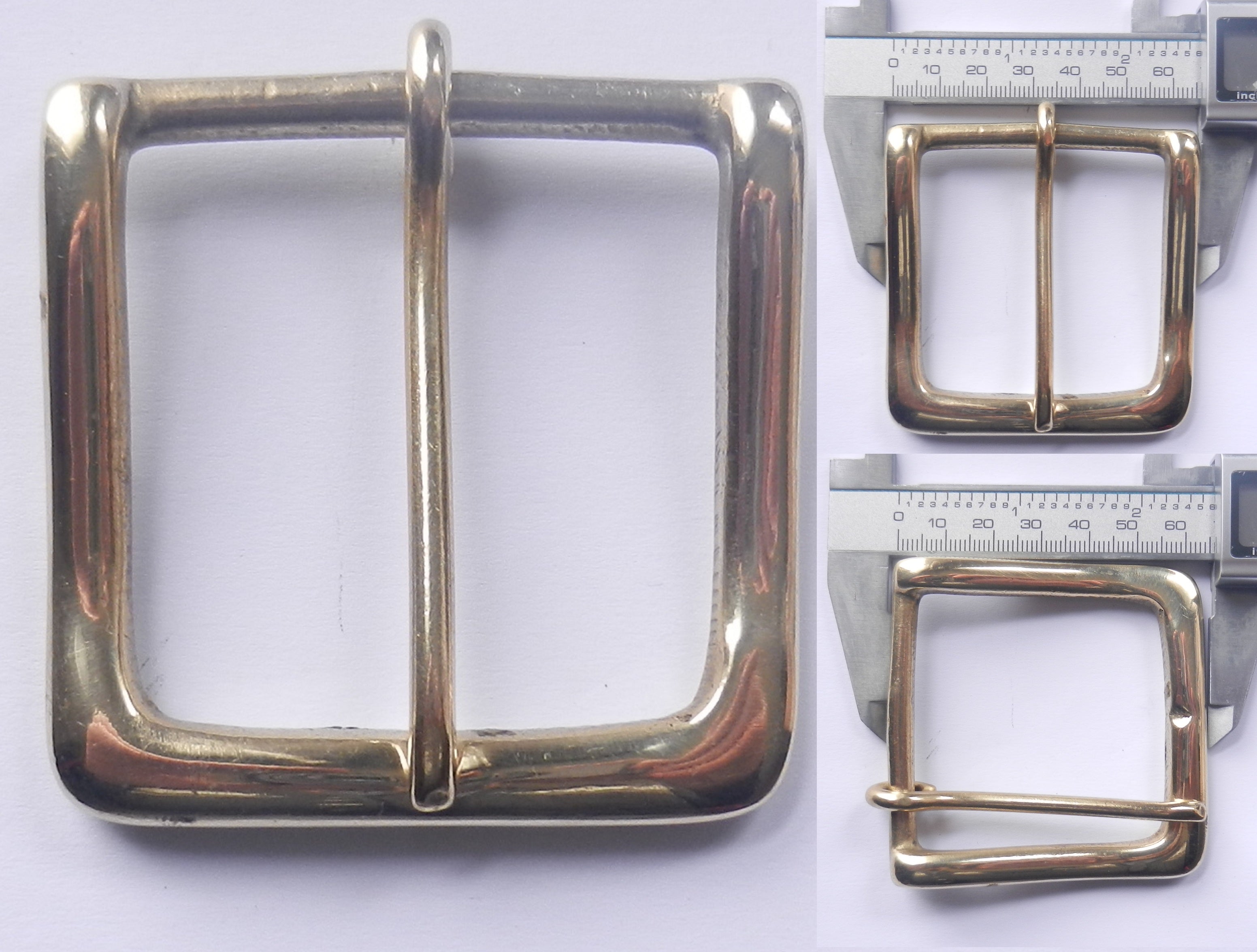 West End Buckle Solid Brass Belt Buckle 9 Sizes - 0.5" - 2" inch