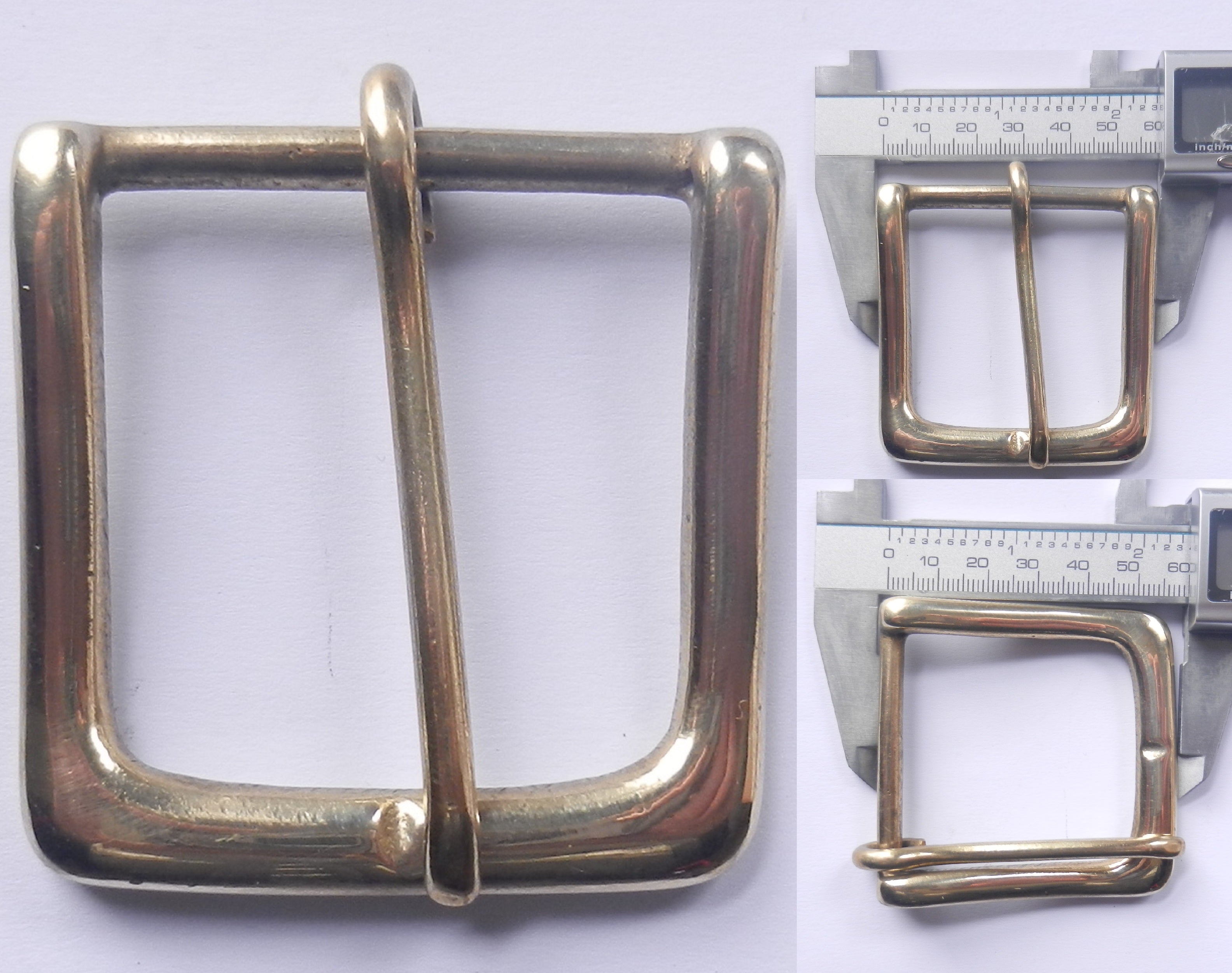 West End Buckle Solid Brass Belt Buckle 9 Sizes - 0.5" - 2" inch