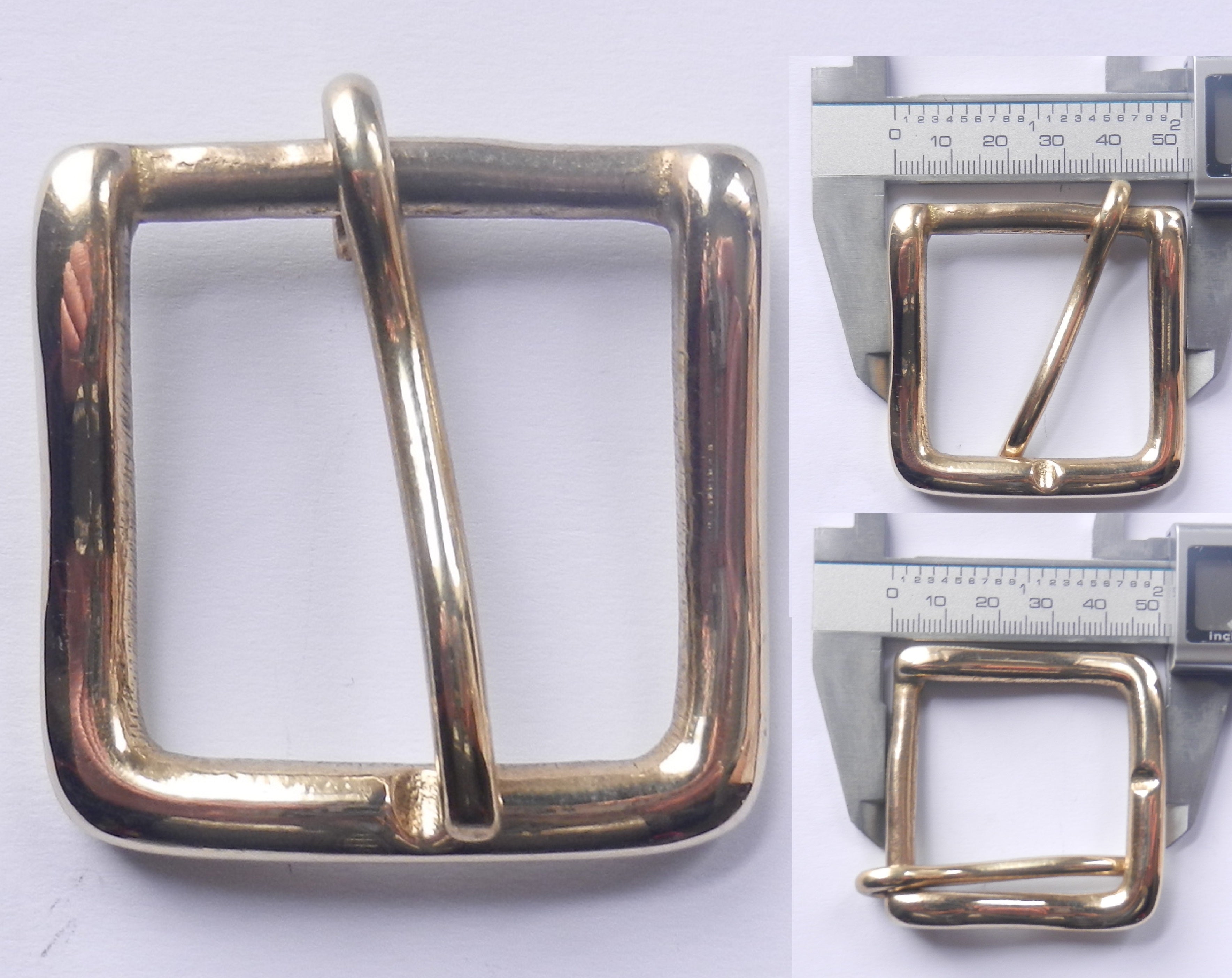West End Buckle Solid Brass Belt Buckle 9 Sizes - 0.5" - 2" inch