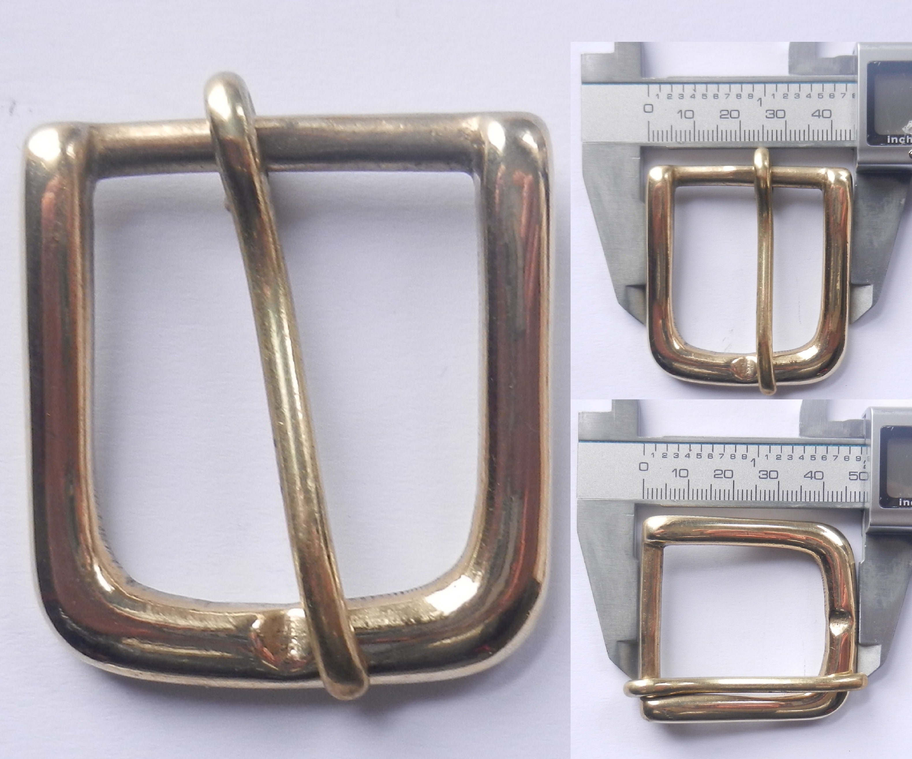 West End Buckle Solid Brass Belt Buckle 9 Sizes - 0.5" - 2" inch
