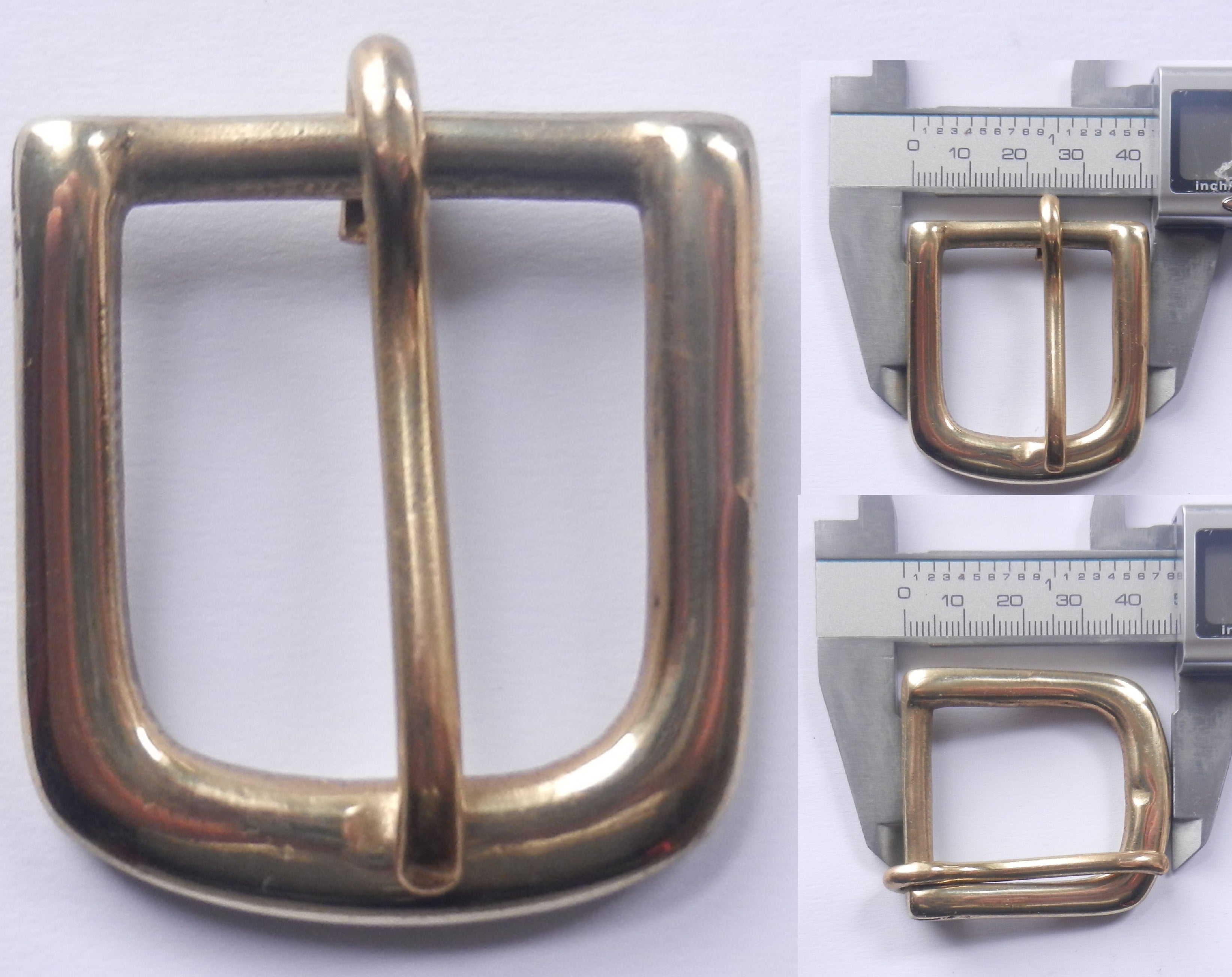 West End Buckle Solid Brass Belt Buckle 9 Sizes - 0.5" - 2" inch