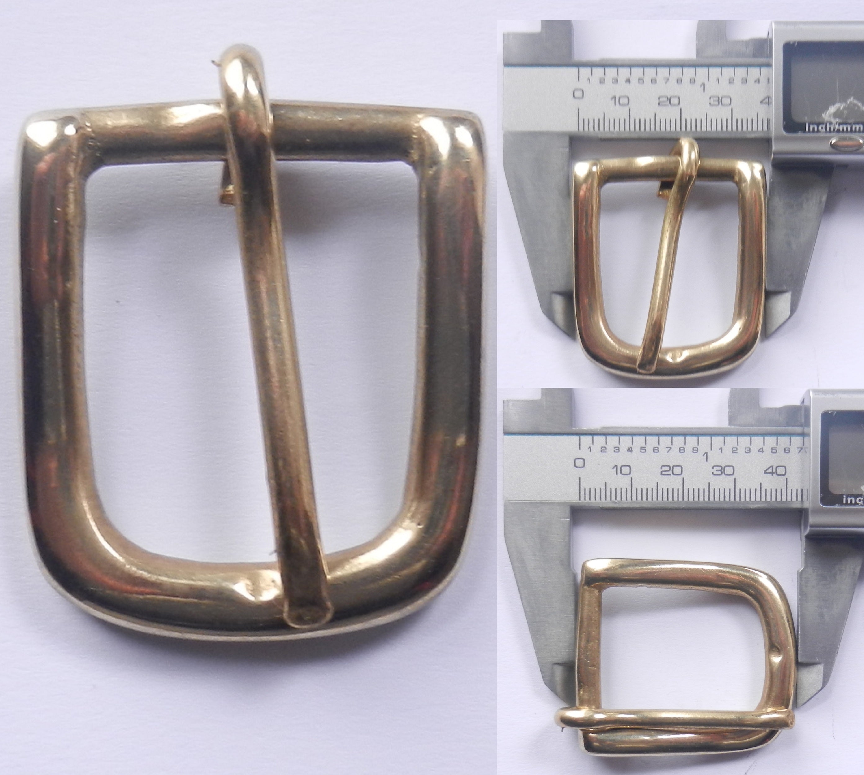 West End Buckle Solid Brass Belt Buckle 9 Sizes - 0.5" - 2" inch