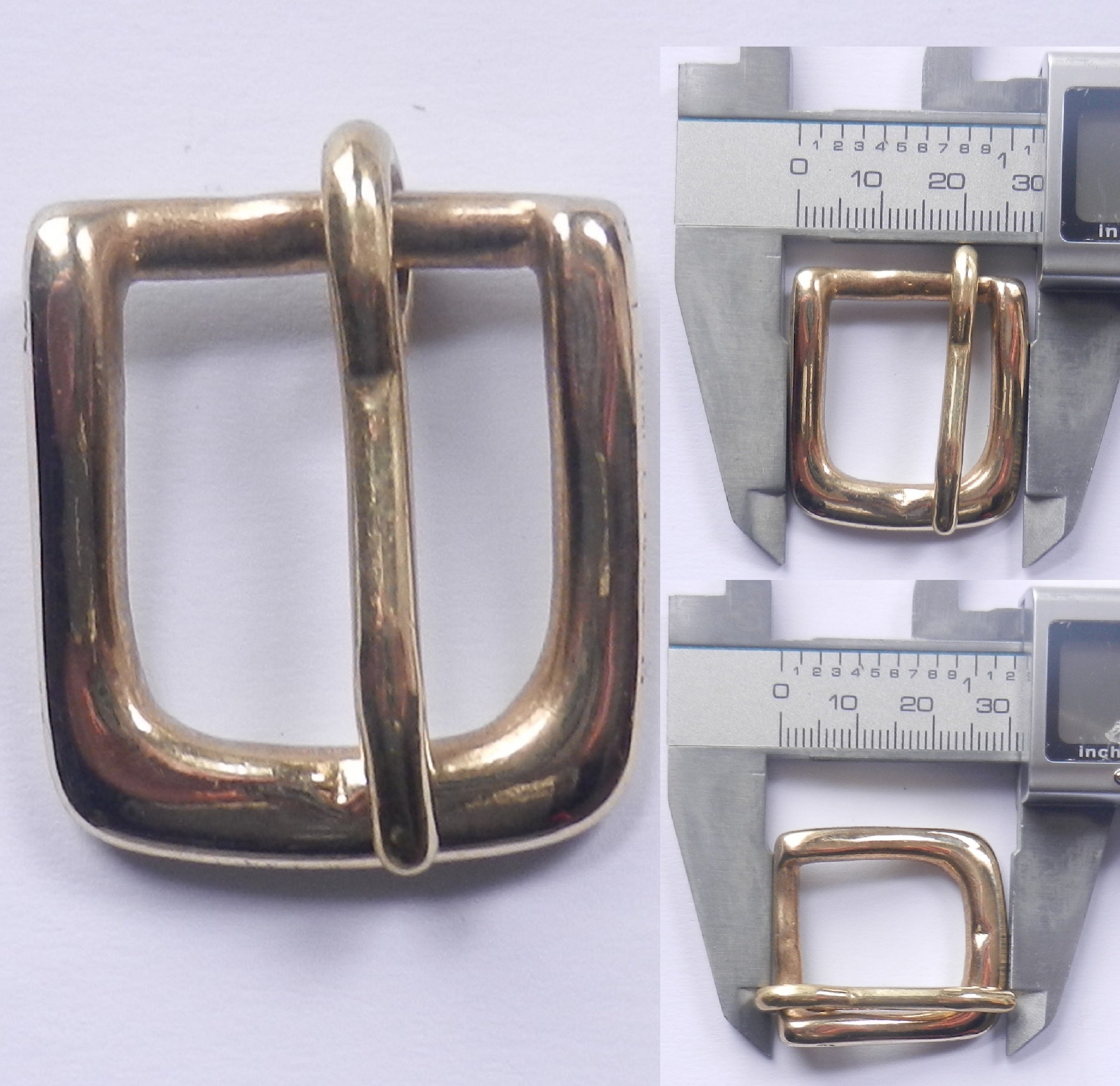 West End Buckle Solid Brass Belt Buckle 9 Sizes - 0.5" - 2" inch