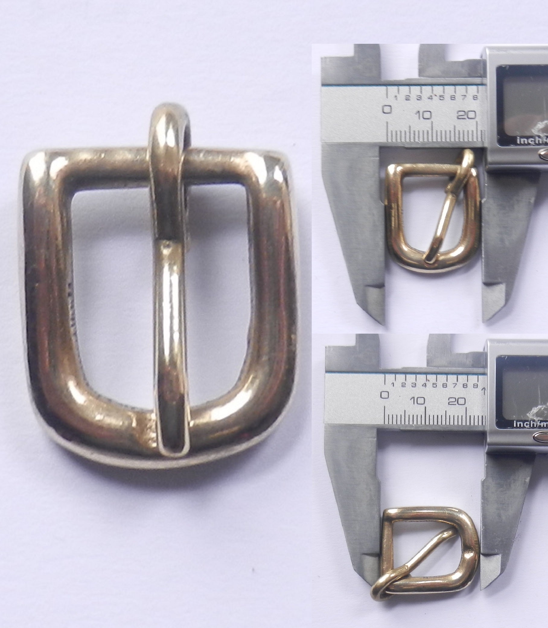 West End Buckle Solid Brass Belt Buckle 9 Sizes - 0.5" - 2" inch